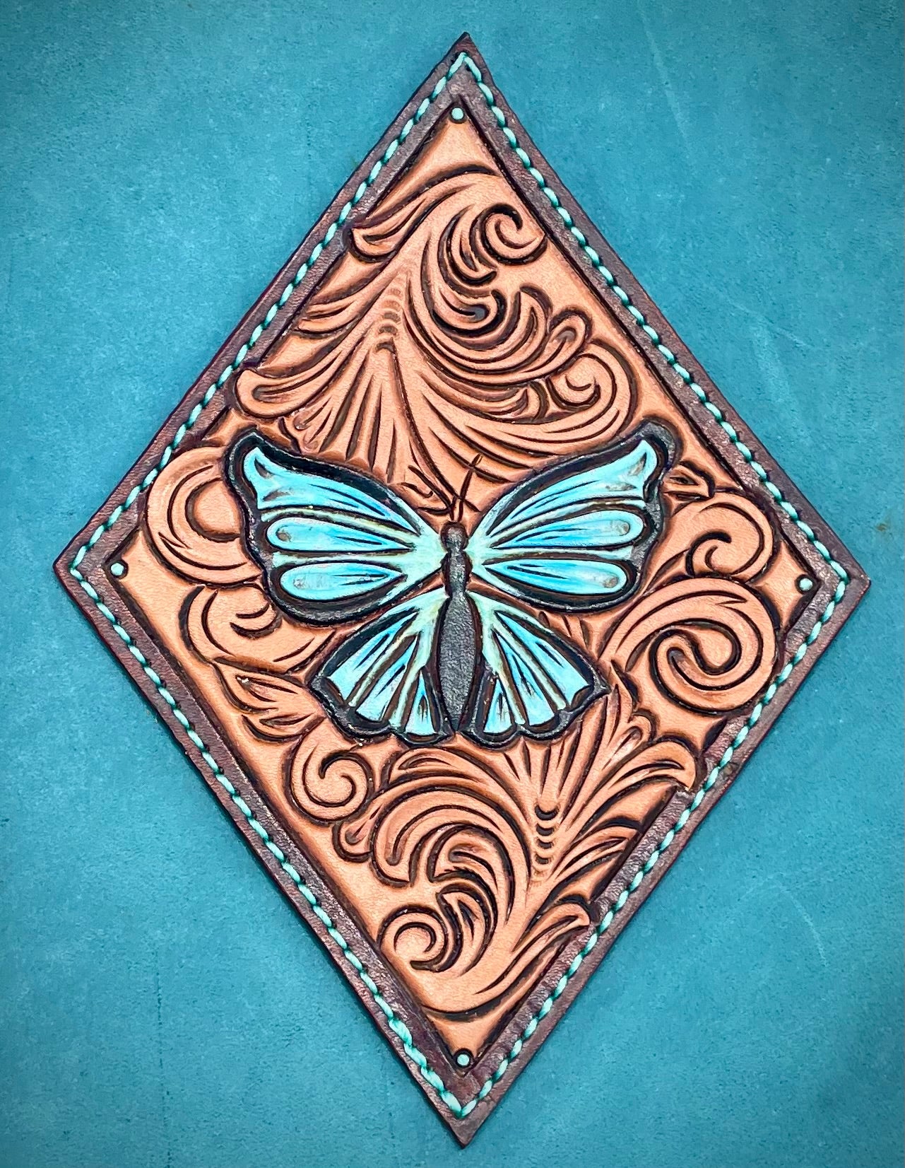 Butterfly Notebook/Bible Cover Turquoise