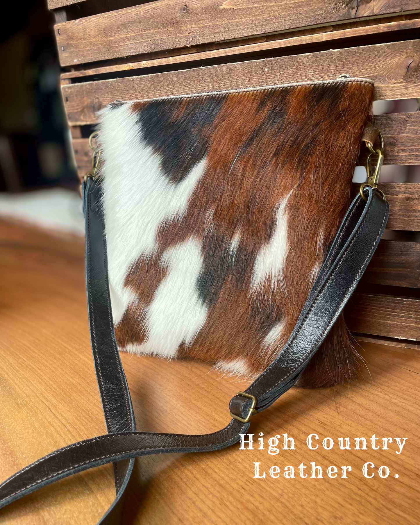 Yuma Crossbody Tri-Colored Cowhide #19