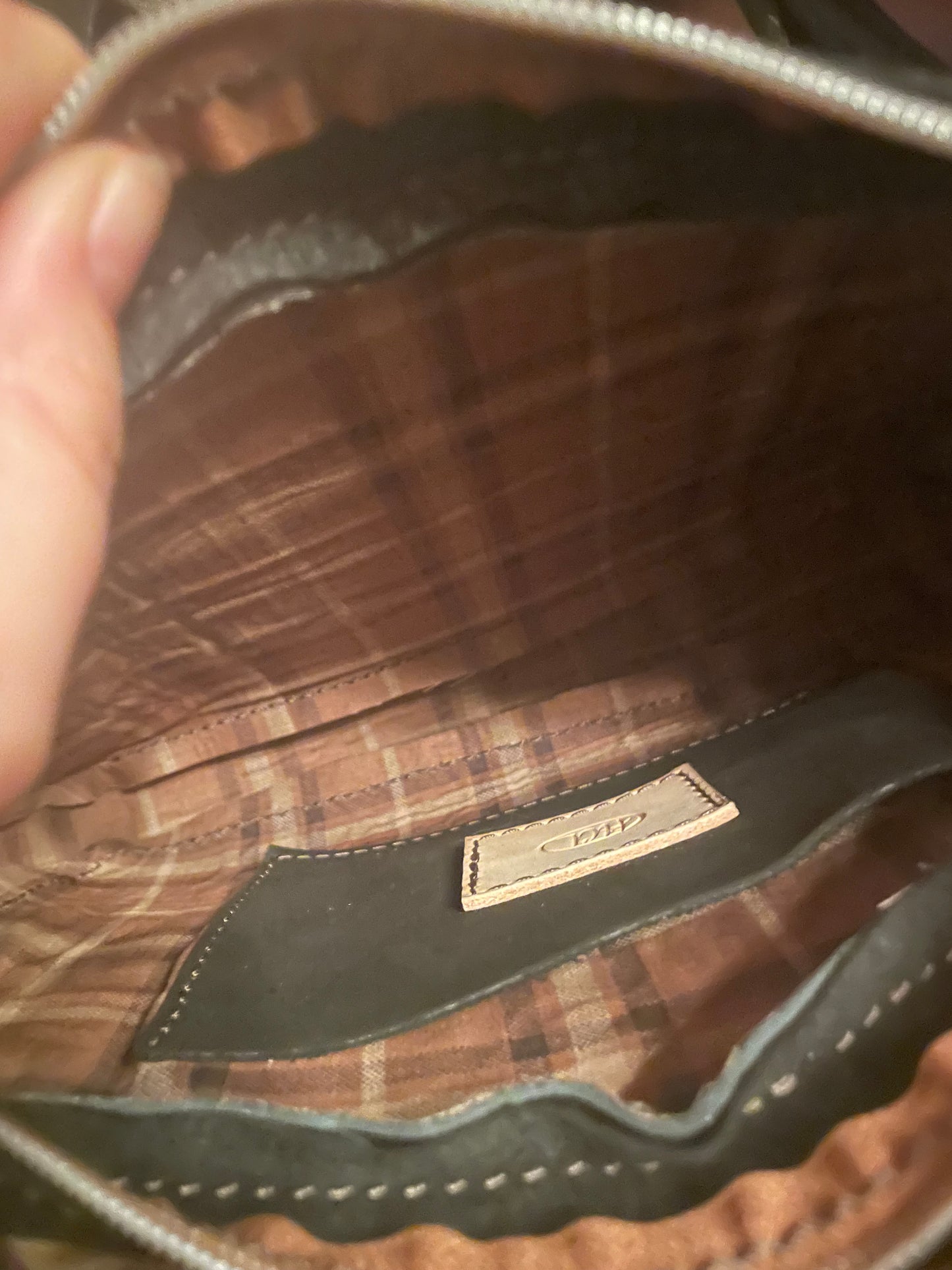 Ready to Ship - Black and Brown Embossed Crossbody Purse