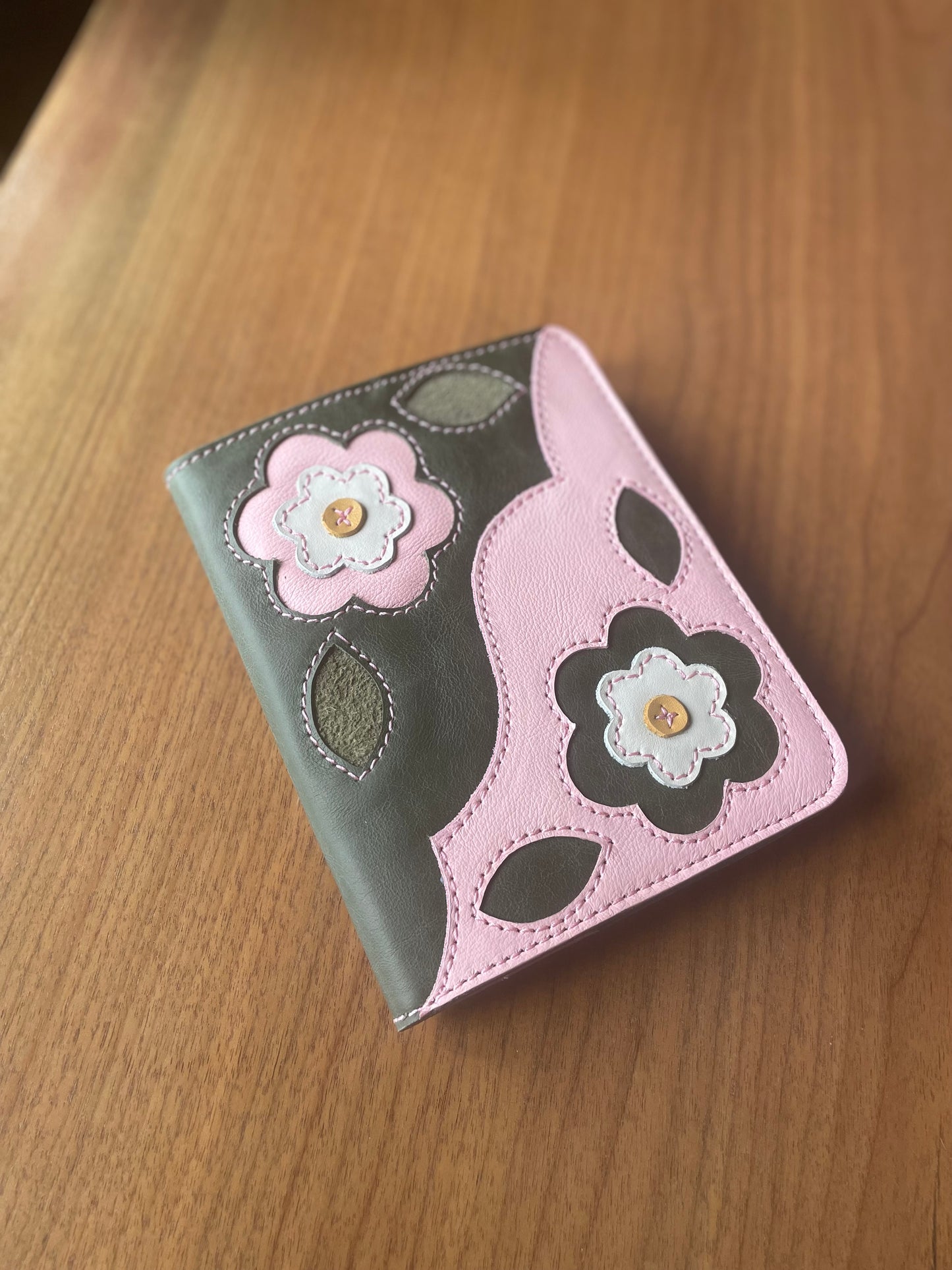 Pink and Green Floral Notebook
