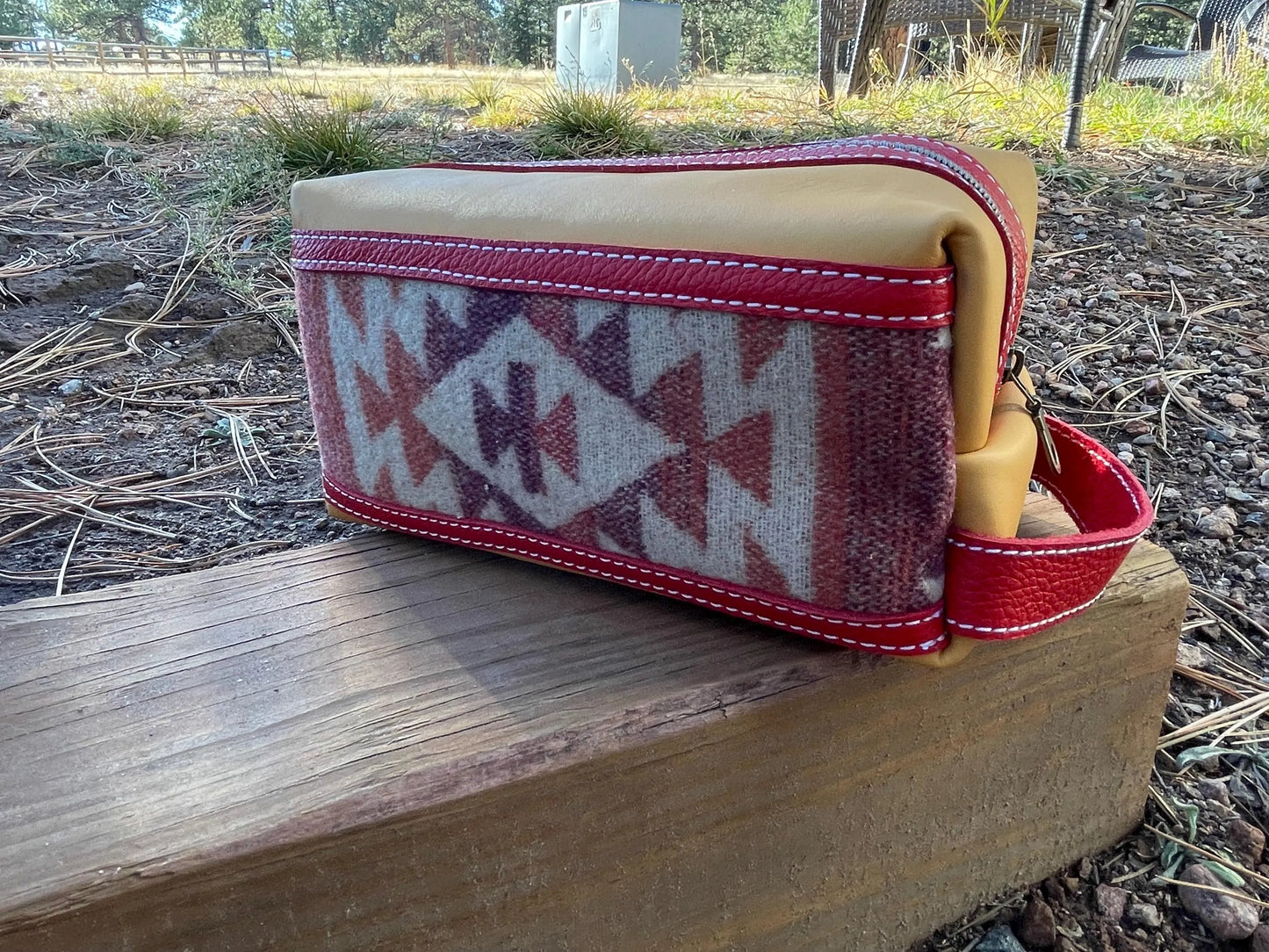Ready To ship Southwestern Makeup/ Dopp Kit