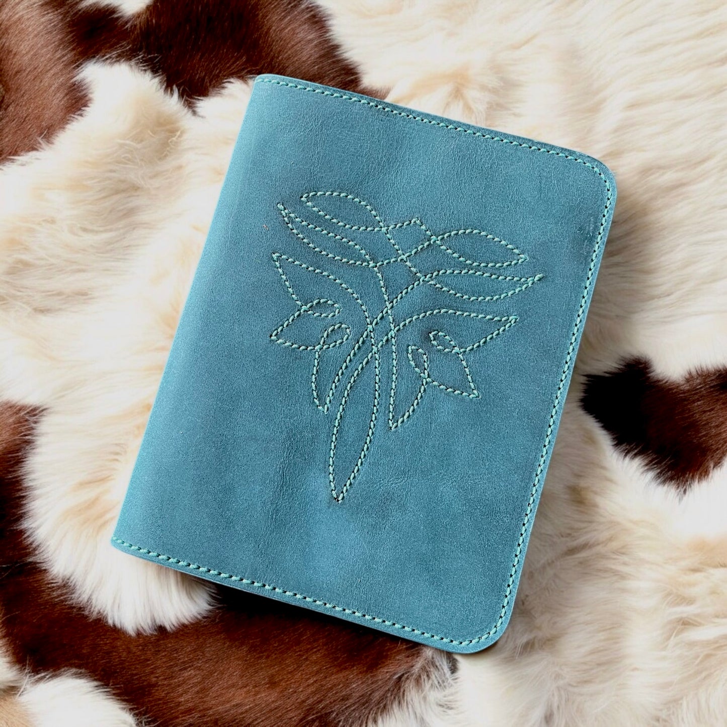 Turquoise & Brown Leather Notebooks - ready to ship