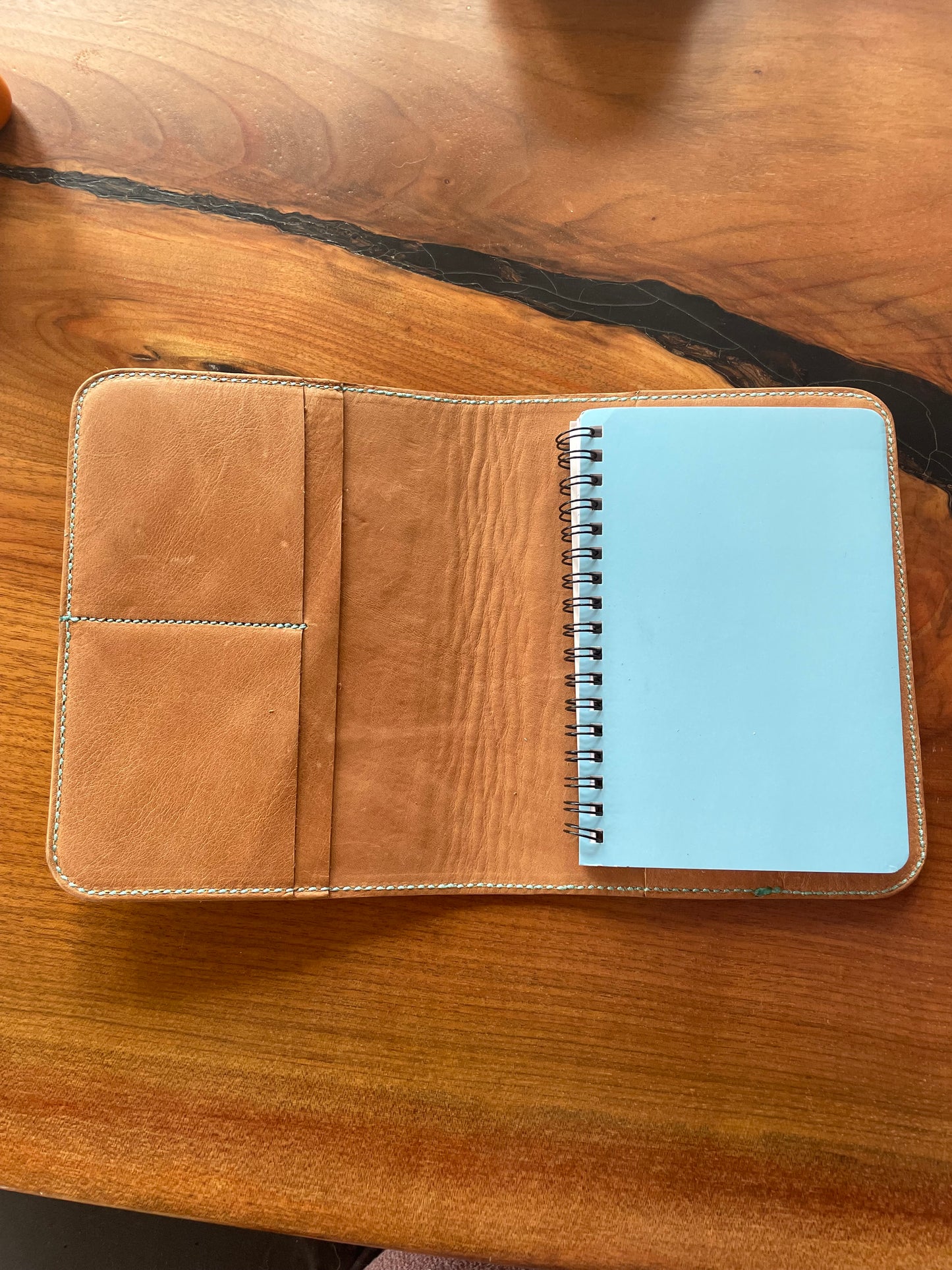 Turquoise & Brown Leather Notebooks - ready to ship