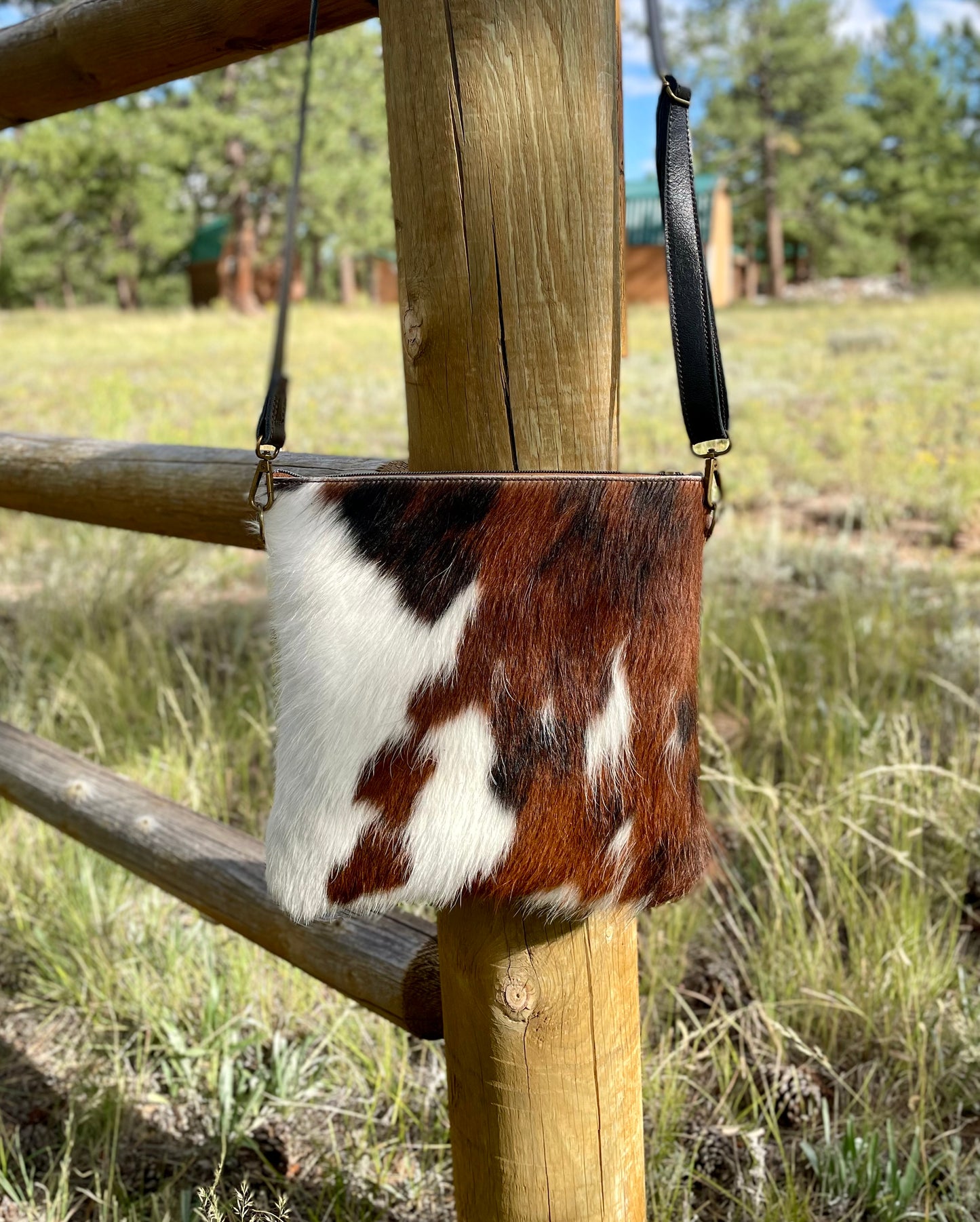 Yuma Crossbody Tri-Colored Cowhide #19