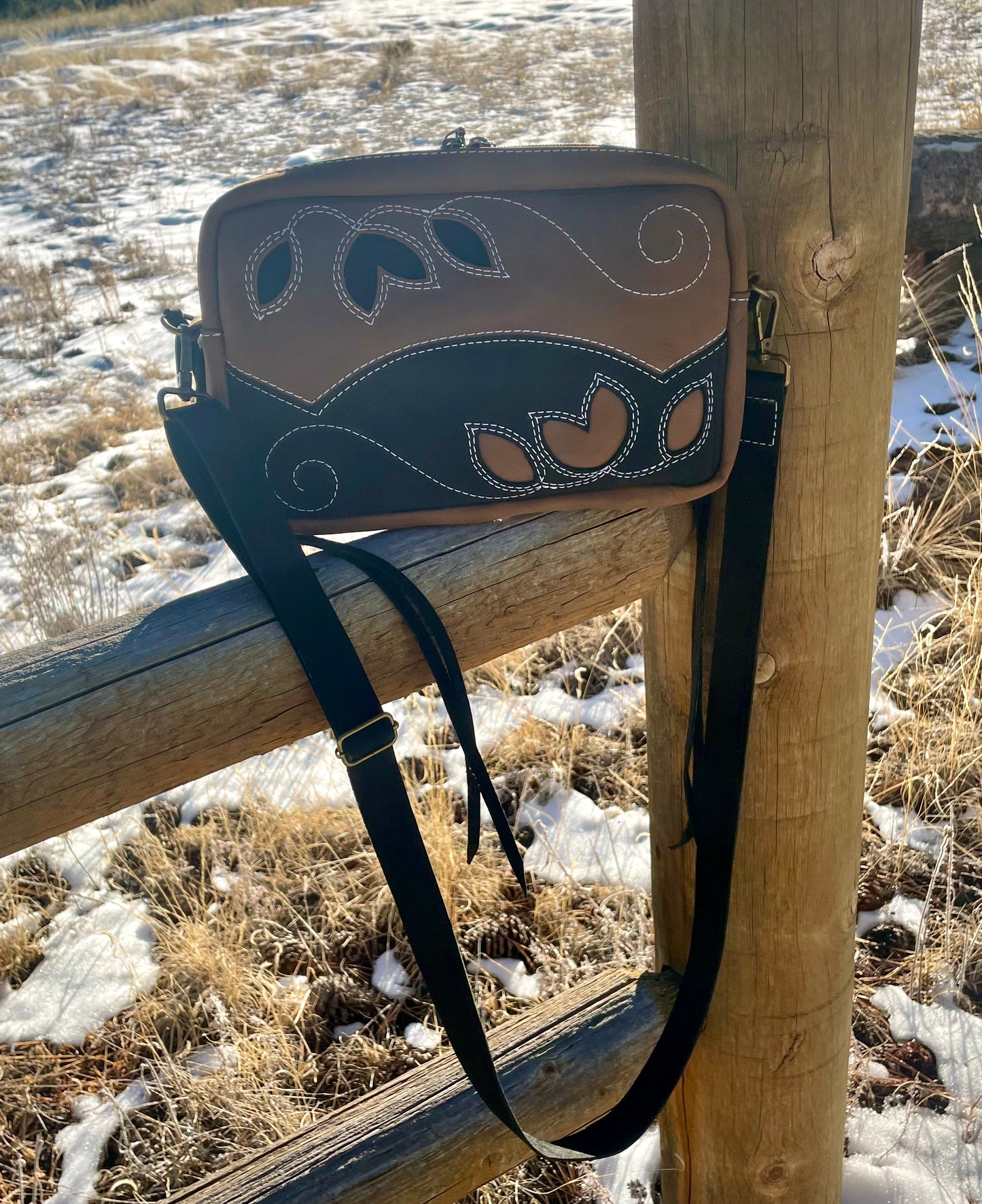 Ready to Ship - Floral Embroidered Roamer Crossbody Purse