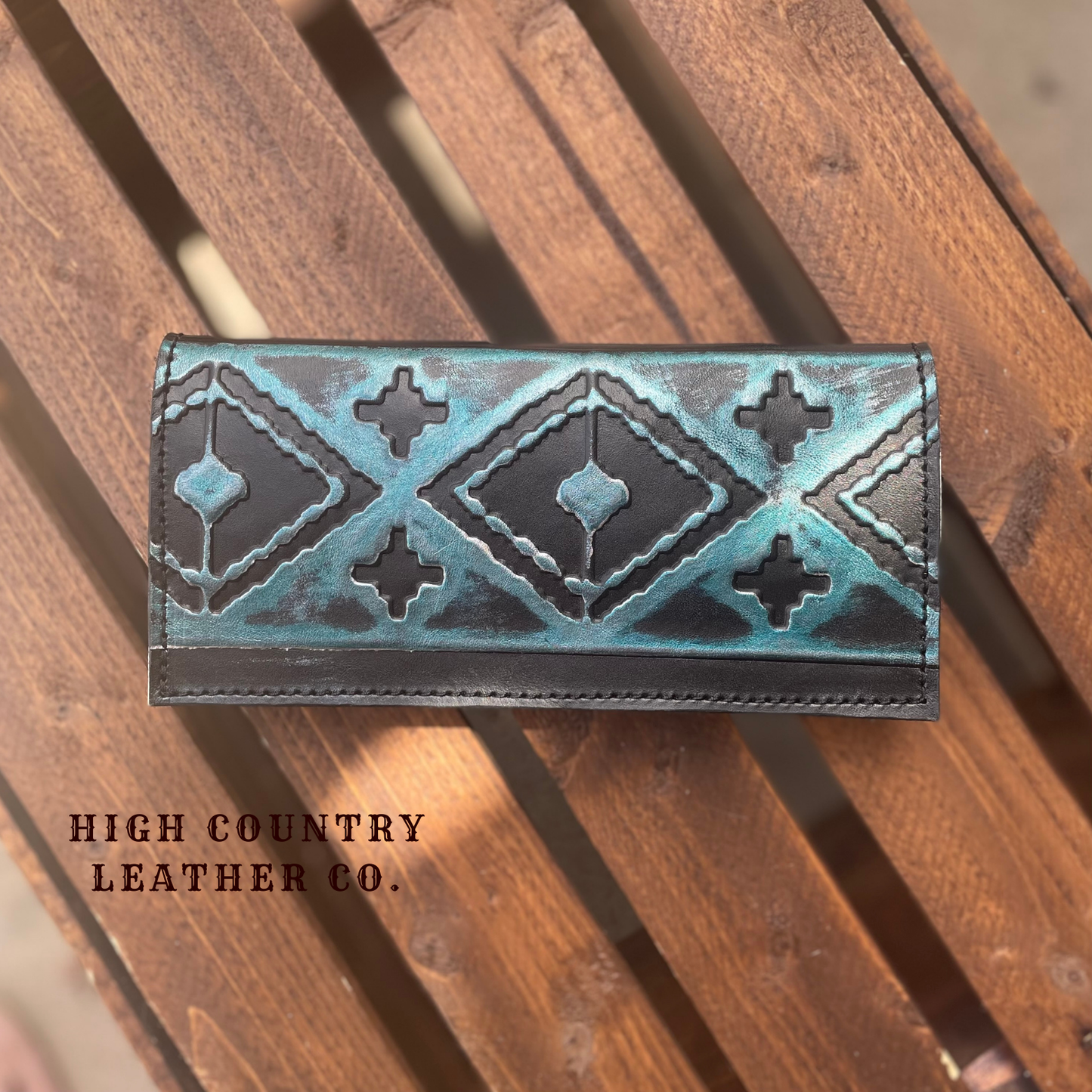 Checkbook 17 - Southwestern Aztec Teal