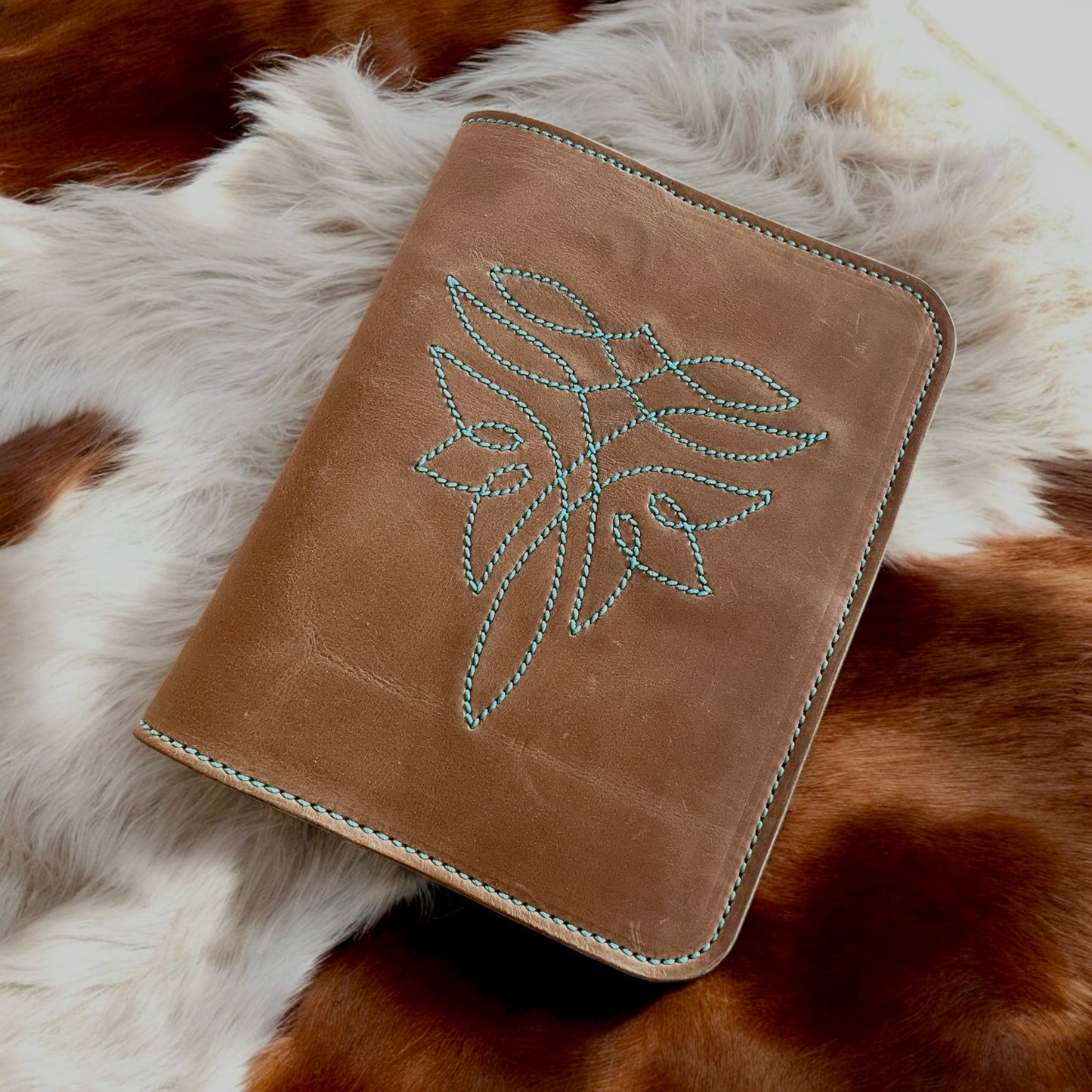 Turquoise & Brown Leather Notebooks - ready to ship