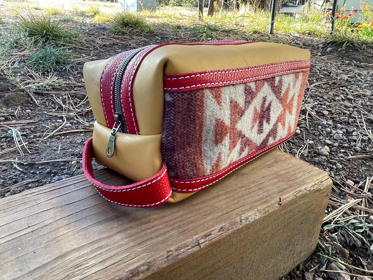 Ready To ship Southwestern Makeup/ Dopp Kit