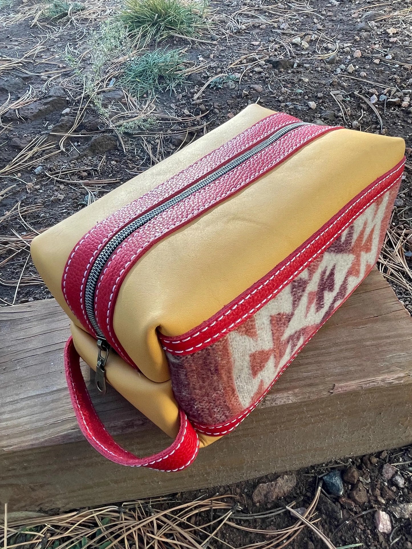 Ready To ship Southwestern Makeup/ Dopp Kit
