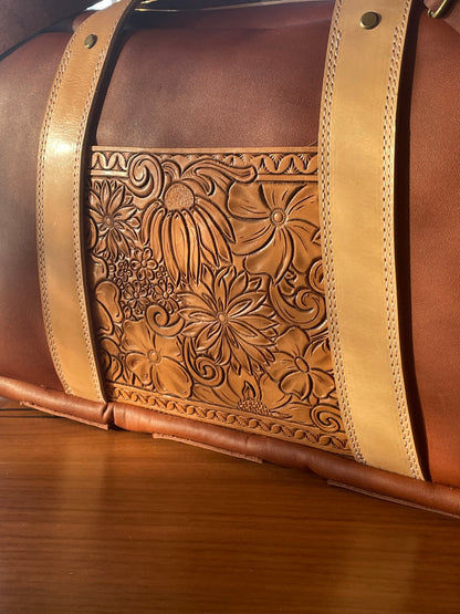 Ready to Ship Leather Carry on Travel Bag