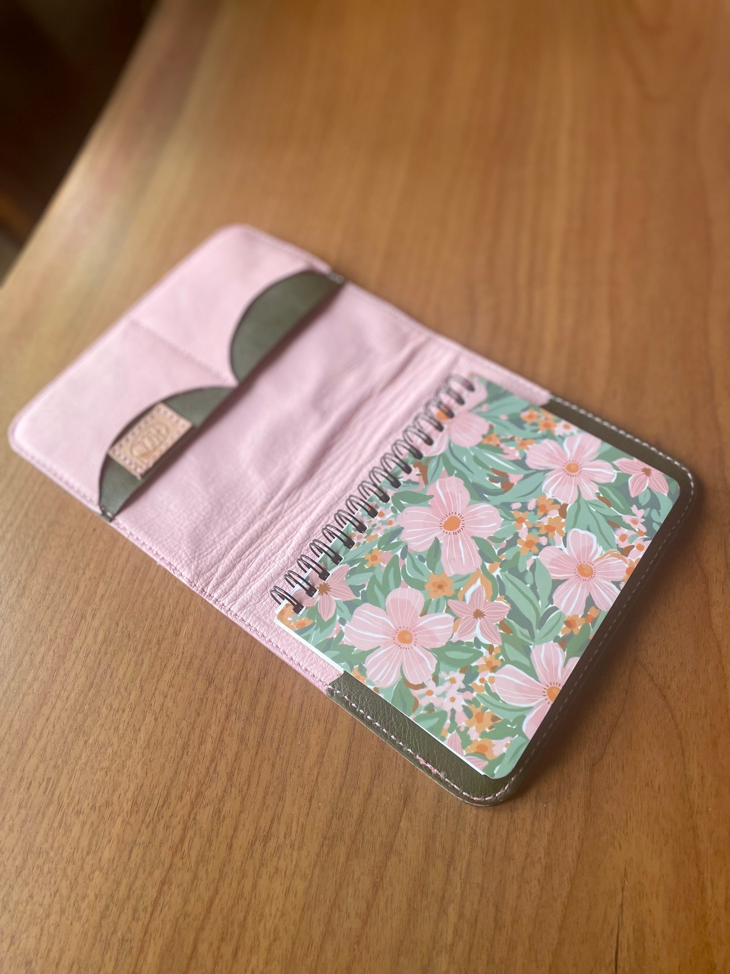 Pink and Green Floral Notebook