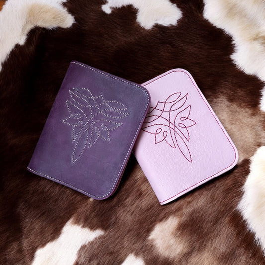 Pink Or Purple Leather Notebooks - Ready to Ship