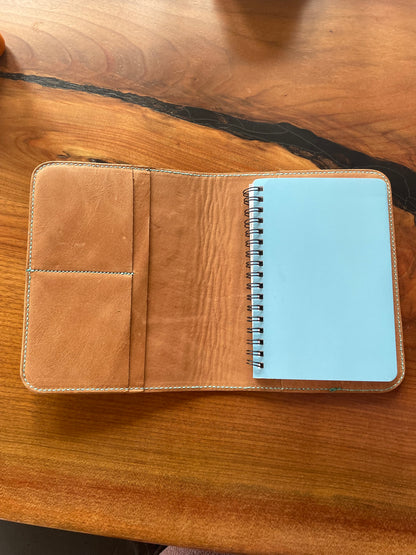 Turquoise & Brown Leather Notebooks - ready to ship