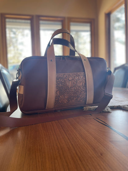 Ready to Ship Leather Carry on Travel Bag