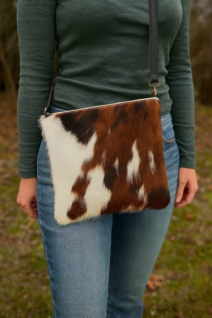 Yuma Crossbody Tri-Colored Cowhide #19