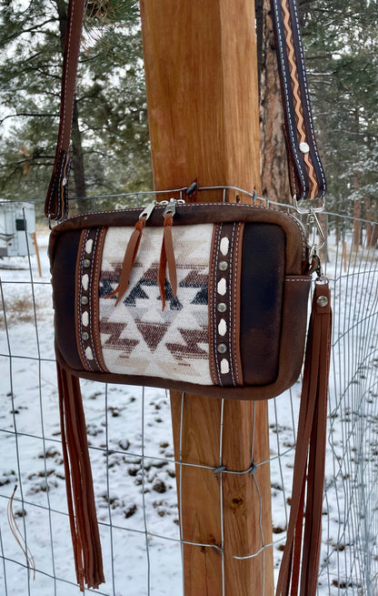Ready to Ship -Aztec Wool Roamer Cross body Purse
