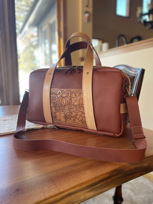 Ready to Ship Leather Carry on Travel Bag