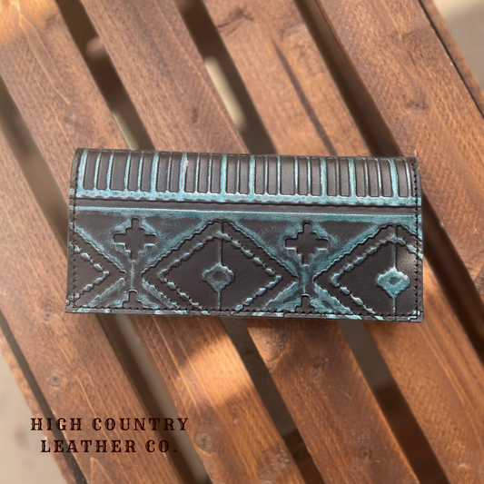 Checkbook 17 - Southwestern Aztec Teal
