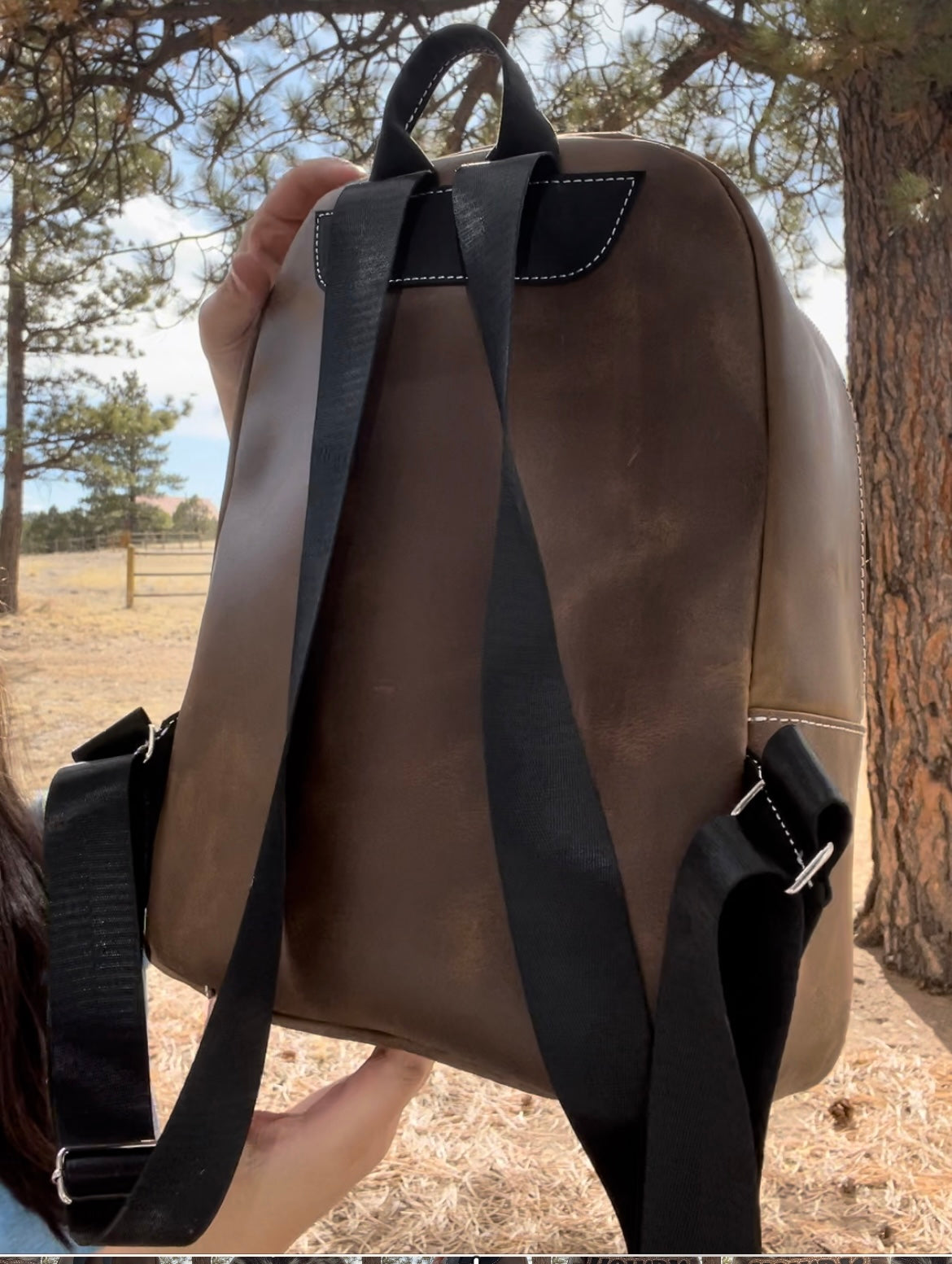 HOWDY Hair on Hide Leather Back Pack