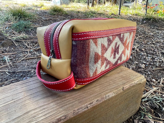 Ready To ship Southwestern Makeup/ Dopp Kit