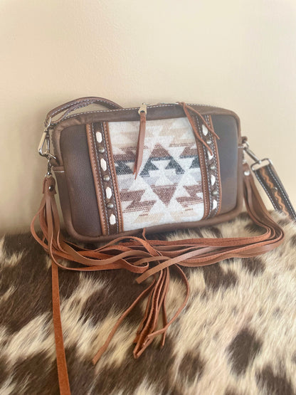 Ready to Ship -Aztec Wool Roamer Cross body Purse
