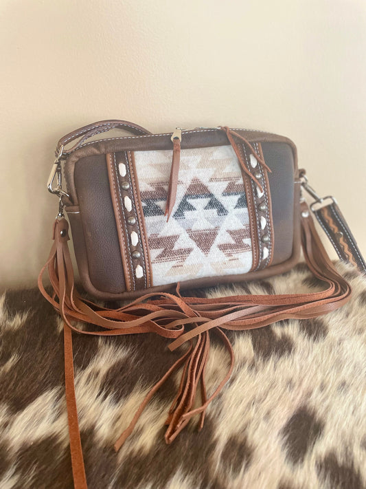 Ready to Ship -Aztec Wool Roamer Cross body Purse